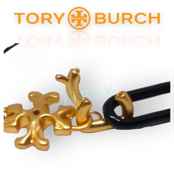 Beautiful Tory Burch Roxanne Gold & Black Enamel Bracelet - Picture 4 of 4